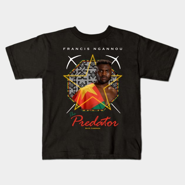 Francis Ngannou Cameroon Kids T-Shirt by SavageRootsMMA